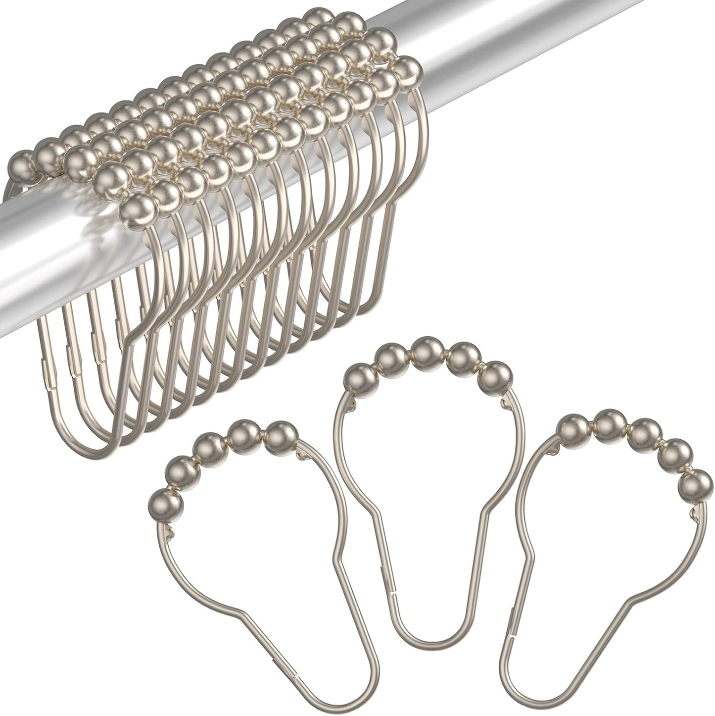 Rust-Proof Stainless Steel Shower Hooks by Amazer