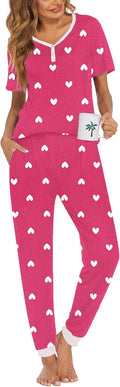 Ekouaer Pajamas for Women Set 2 Piece Lounge Set - Soft Stretch Sets
