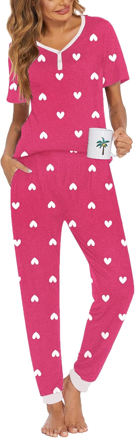 Ekouaer Pajamas for Women Set - Soft Lounge Set with Pockets