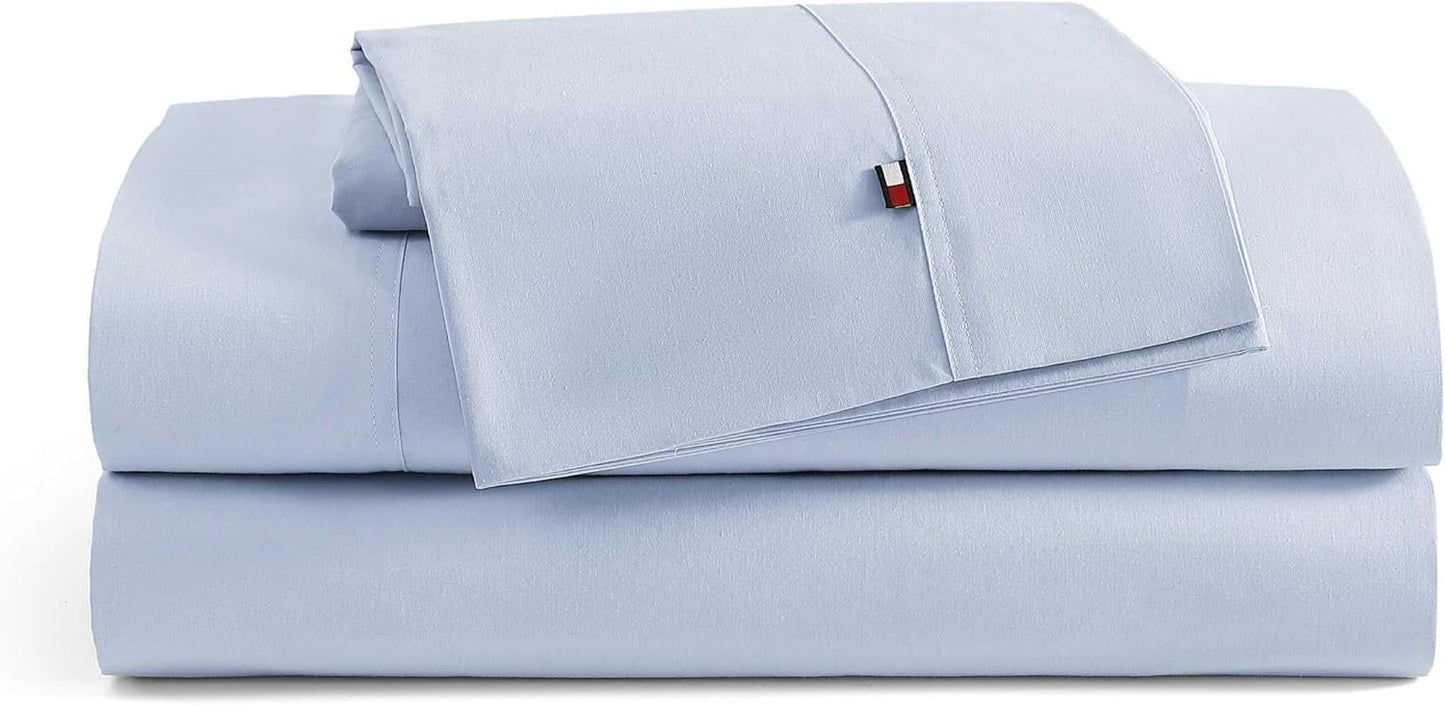 Tommy Hilfiger Cotton Percale Sheet Set for King Size Beds