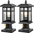 Outdoor Post Light 2 Packs Dusk to Dawn - Hardwired E26 Post Lanterns