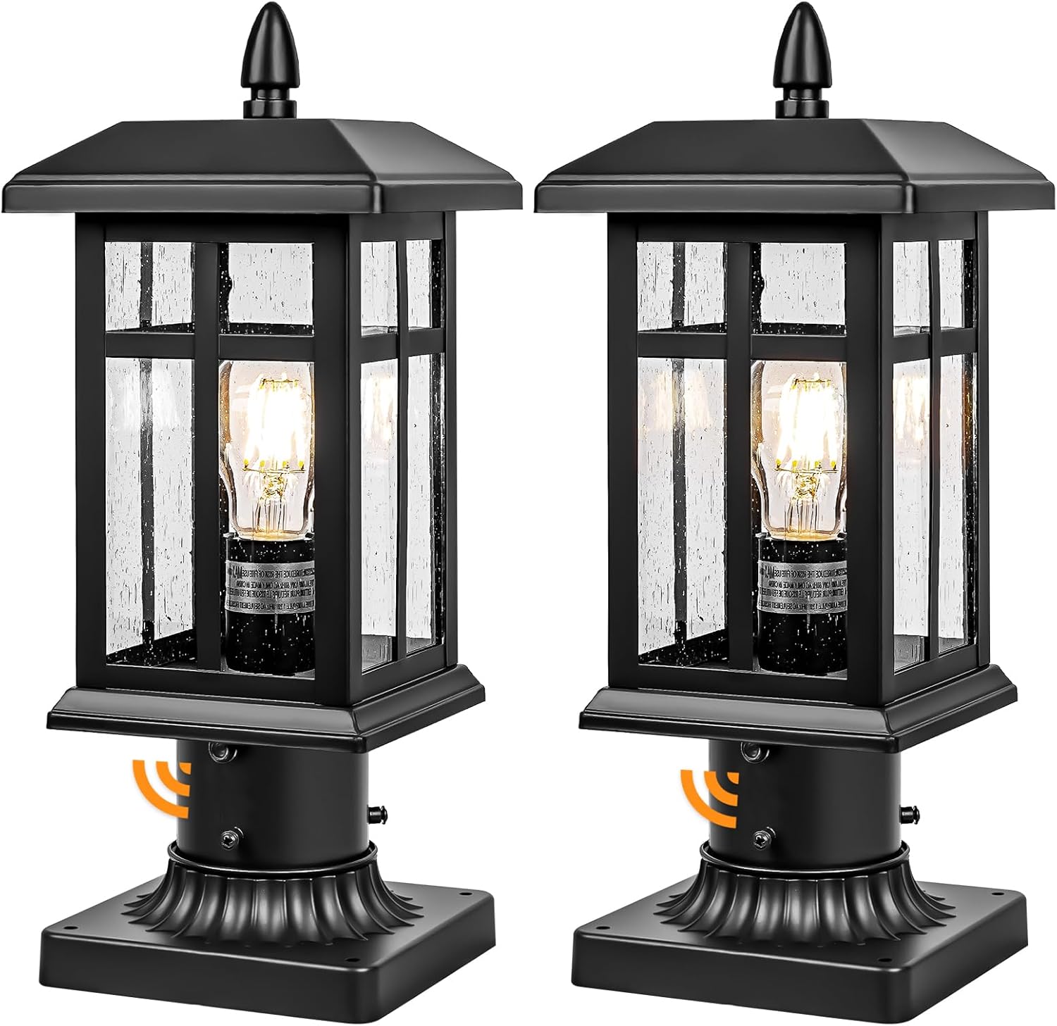 Dusk to Dawn Outdoor Post Light 2 Packs for Yard and Driveway