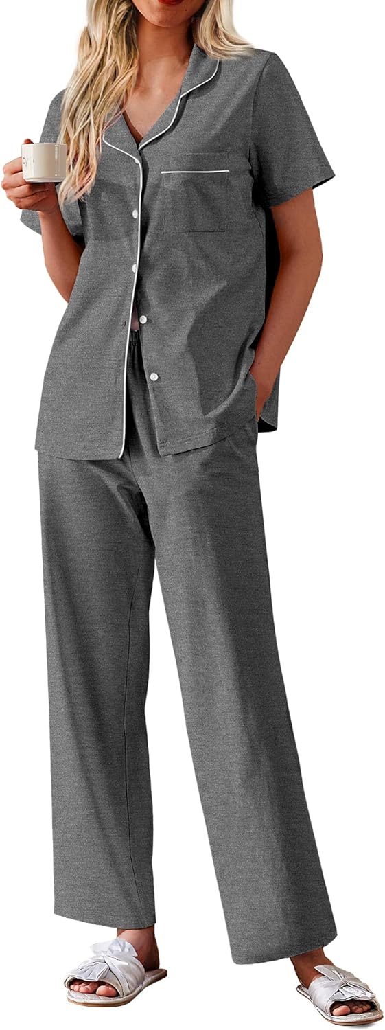 Ekouaer Women's Cotton Pajamas Set for Ultimate Comfort