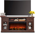 Farmhouse Electric Fireplace TV Stand for 80 in TVs - Highboy