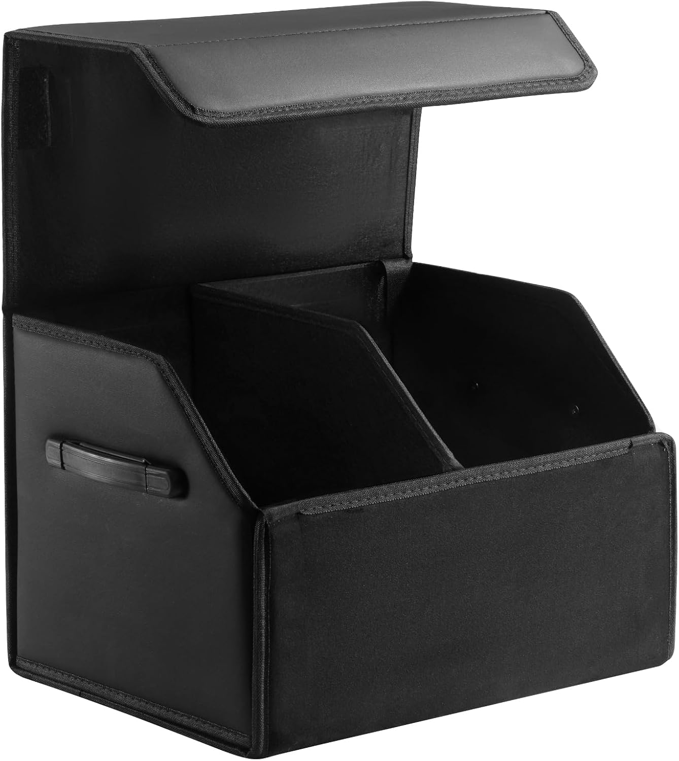 Car Organizers for Trunk - Leather Storage Box with Magnetic Lid