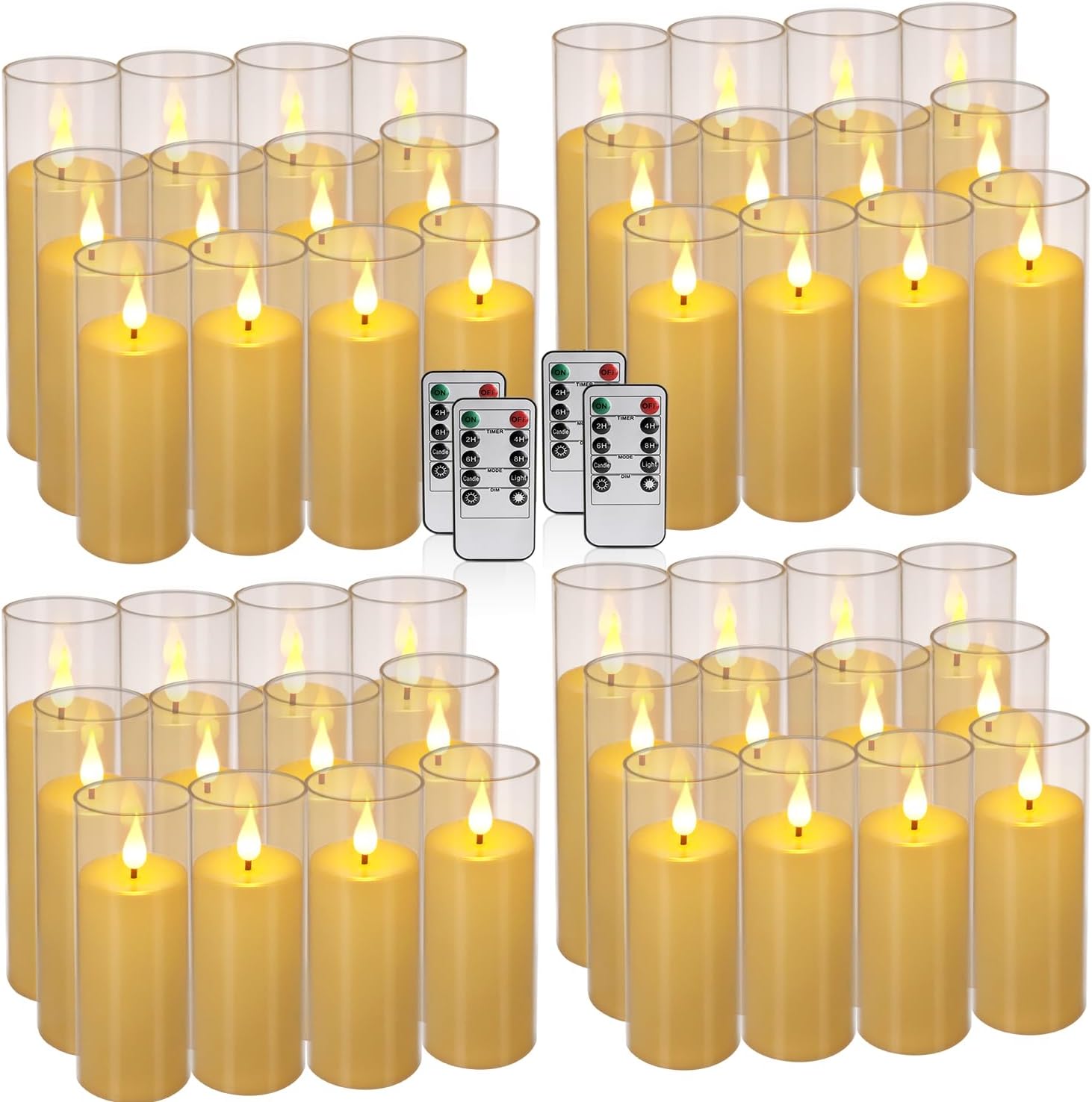 Flickering Flameless Candles with Remote for Home Decor