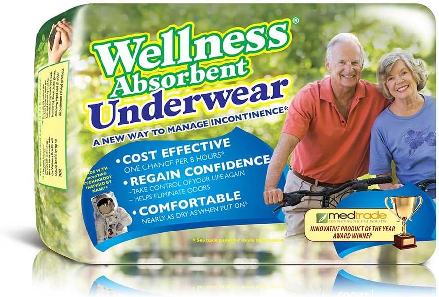 Unique Wellness Absorbent Underwear for Adults - Size Large