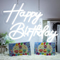Happy Birthday Neon Sign for Wall Decor - Bright USB LED with Dimmer