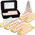 Rummy Game Set for 2-6 Players with Wooden Racks - Portable Family