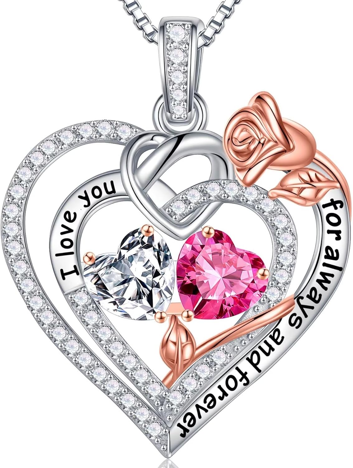 Iefil Christmas Gifts for Wife - 925 Sterling Silver Necklace