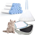 GEMLORD 120 Count Cat Litter Box Liner Bags - Thick Drawstring Liners