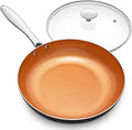 MICHELANGELO 11 in Copper Frying Pan with Lid - Ultra Nonstick
