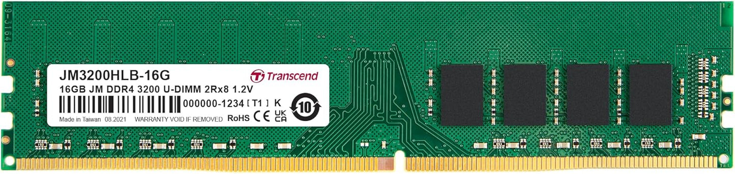 Transcend 16GB DDR4 RAM 3200MHz Desktop Memory for PCs