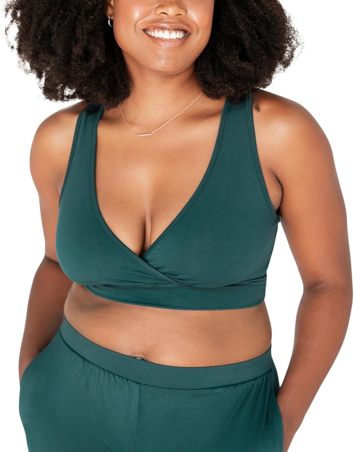 French Terry Nursing Bra for Breastfeeding and Sleep Comfort
