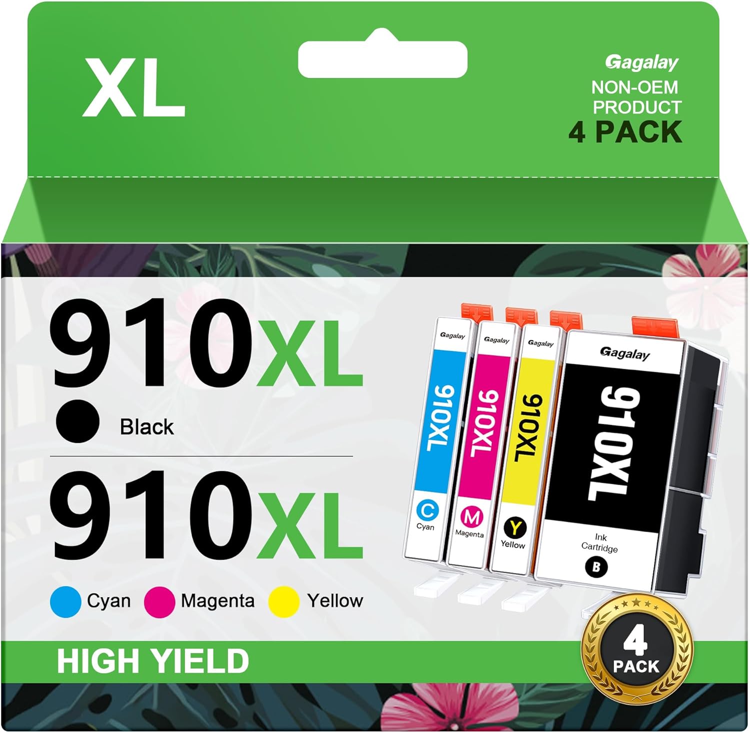 High-Quality HP 910XL Ink Combo Pack - 4 Pack