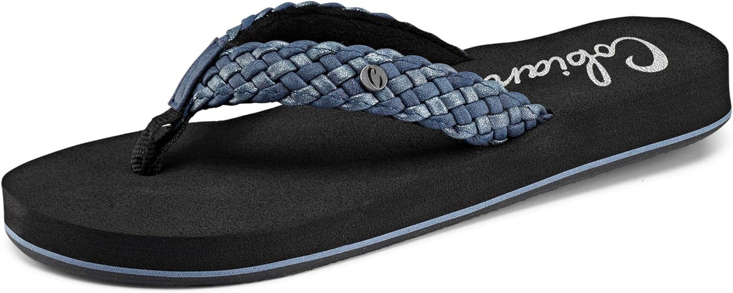 Cobian Women's Sandal Braided Bounce Flip Flop for Comfort
