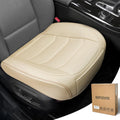 Beige PU Leather Car Seat Cover - Full Wrap Protection (1 Piece)