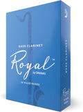 Royal Bass Clarinet Reeds - Filed Cut Strength 3.0 - Clear Response