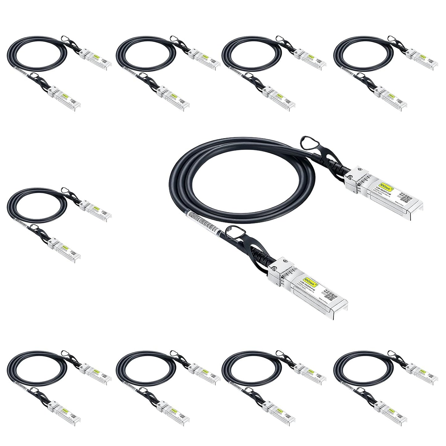 10Gtek 10-Pack 10G SFP+ DAC Cable for High-Speed Networking
