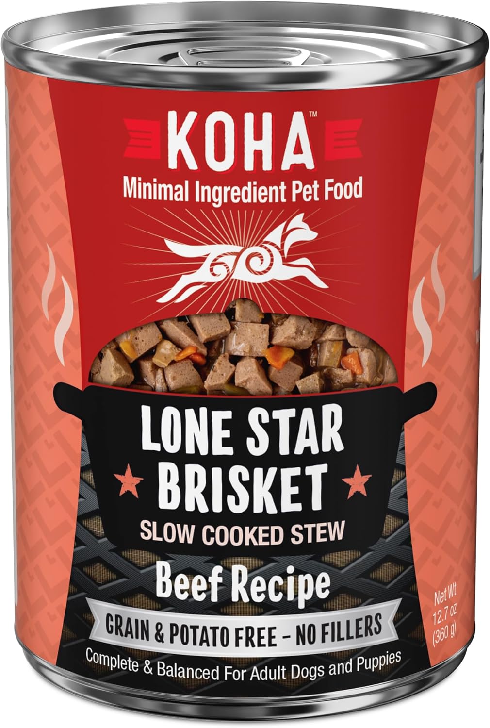 KOHA Lone Star Brisket Stew for Dogs - High Protein Wet Food
