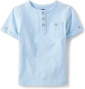 Gymboree Boys' and Toddler Short Sleeve Henley Top - Soft Everyday Tee