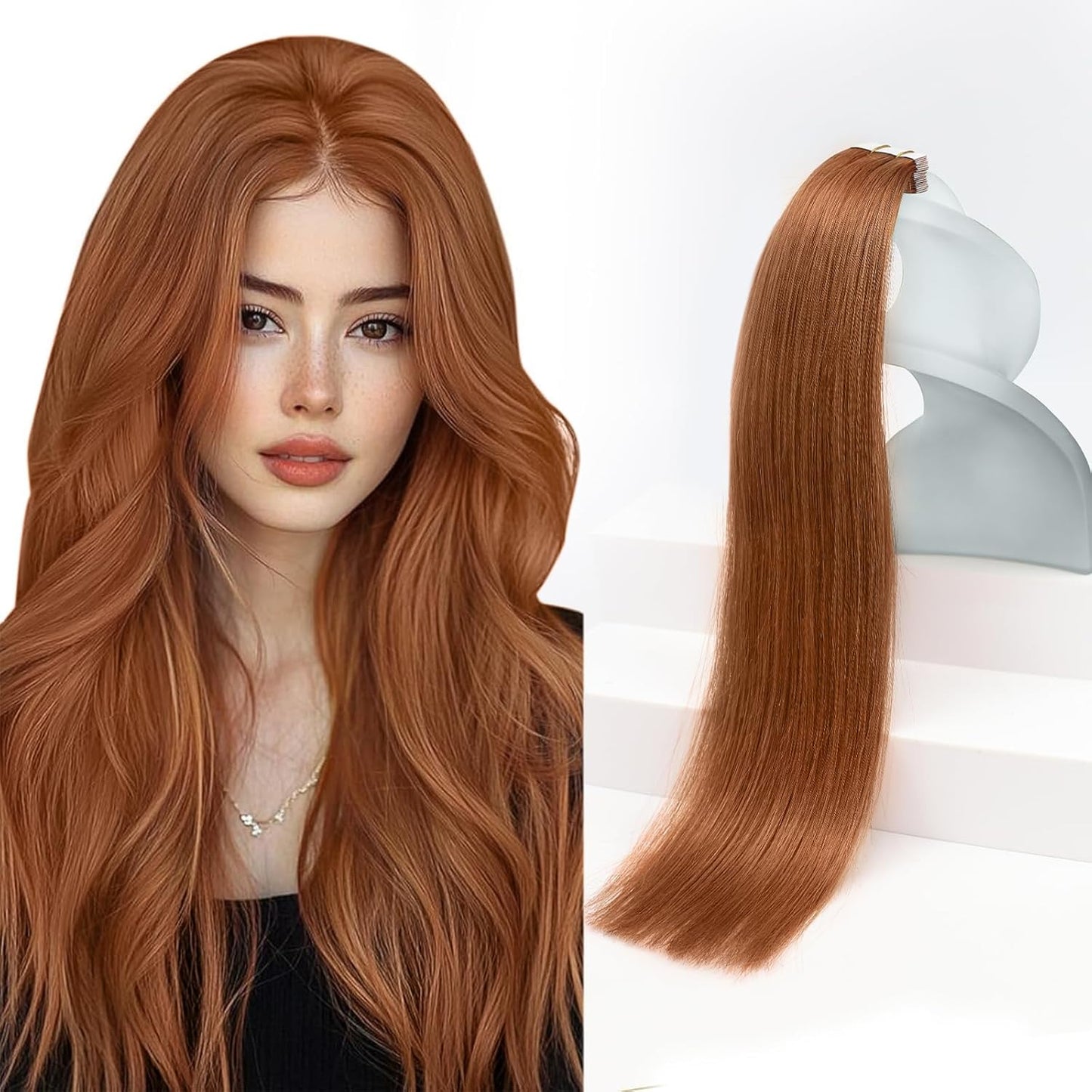 Sunny Hair Tape in Hair Extensions for Women - Copper Red 20 in