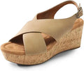 DREAM PAIRS Women's Platform Wedge Sandals Comfortable Ankle Strap