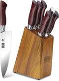 7-Piece Knife Set with Block - Ultra-Sharp High-Carbon Blades