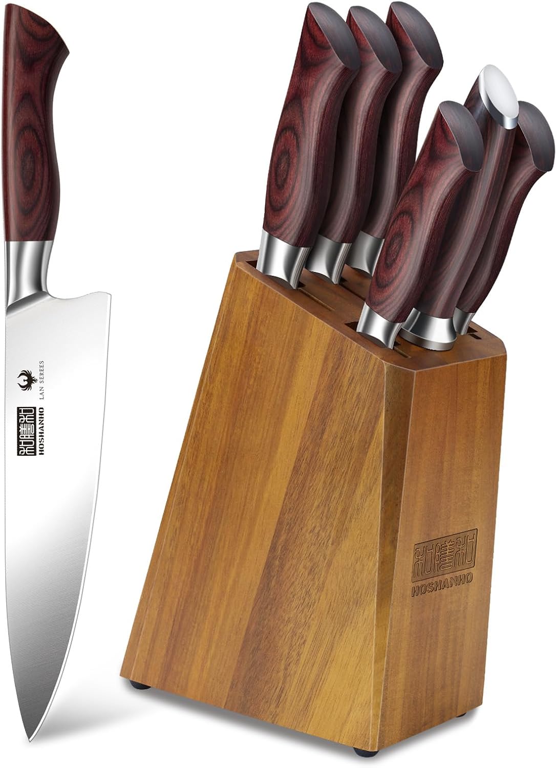 7-Piece Knife Set with Block - Ultra Sharp Kitchen Knives
