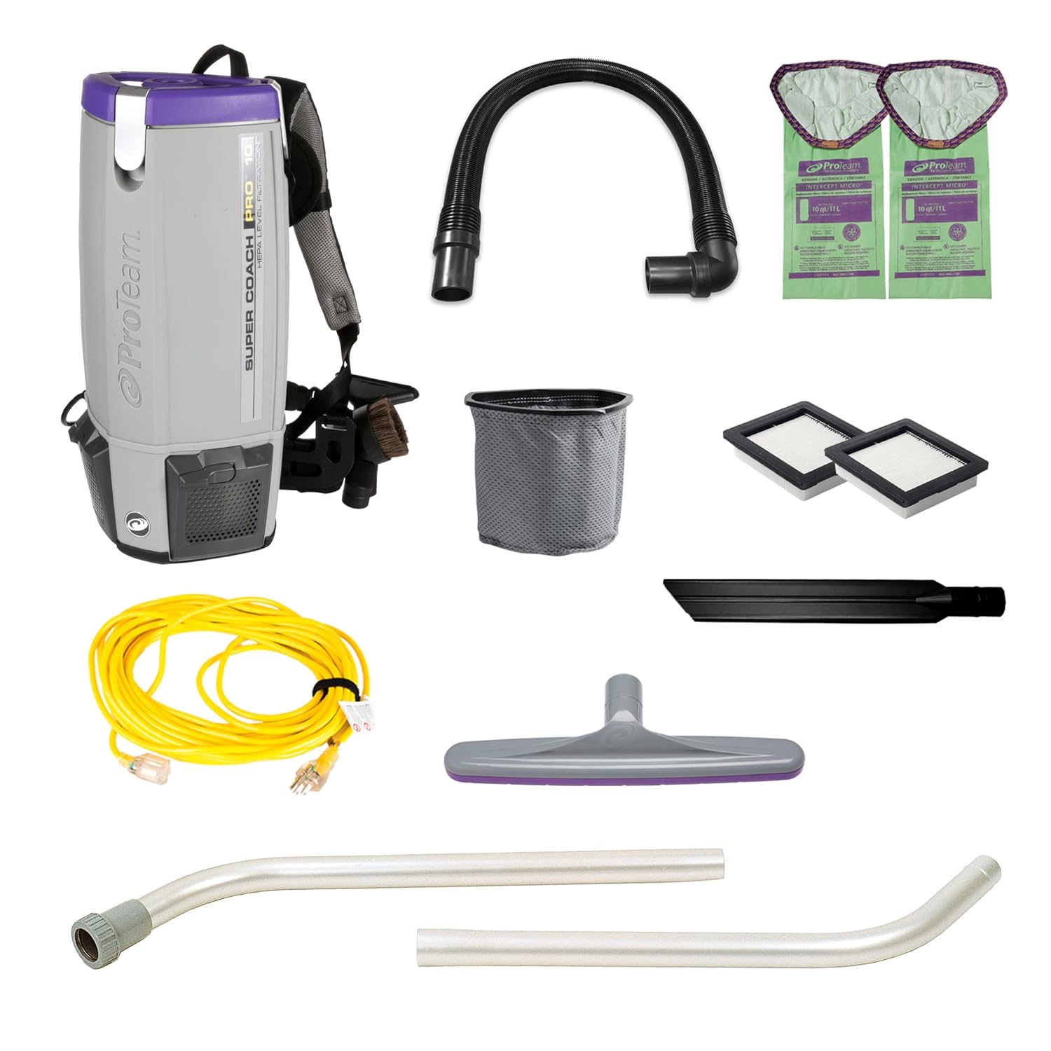 ProTeam Super Coach Pro 10 Backpack Vacuum for Commercial Use