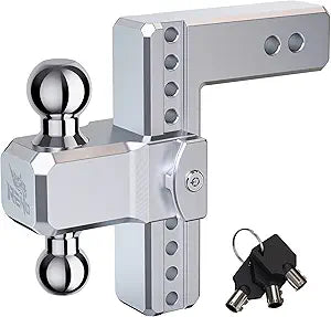 RENO Adjustable Trailer Hitch with 8in Rise/Drop for 2.5in Receiver