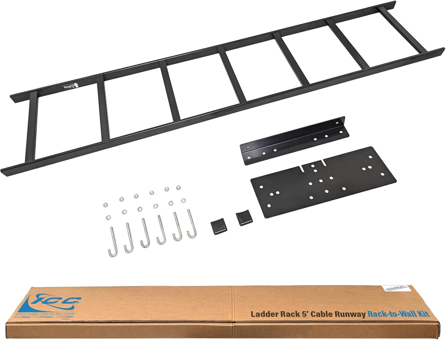 ICC Cable Runway Rack 5ft Rack-to-Wall Mount Kit for Easy Setup