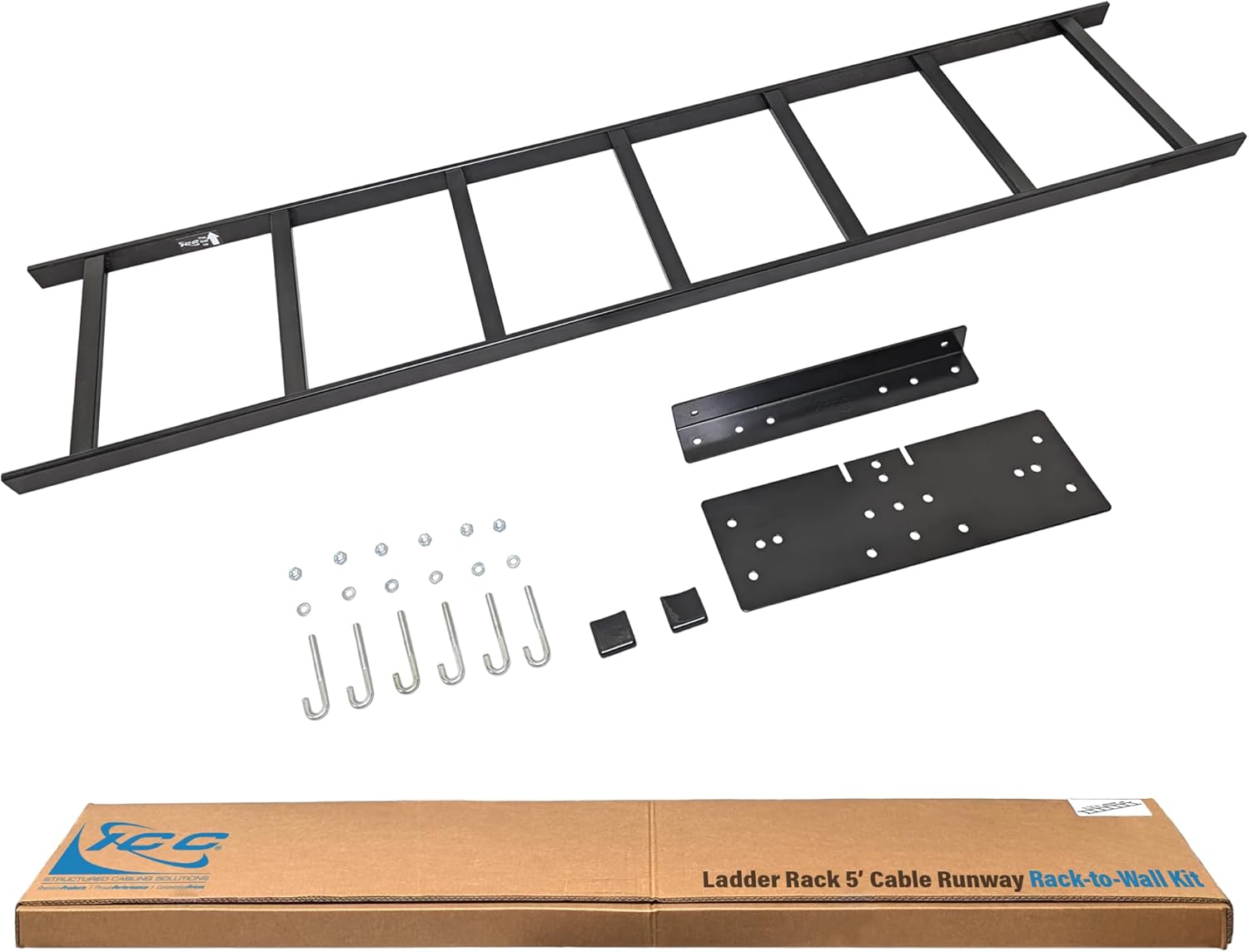 ICC Cable Runway Rack 5ft Rack-to-Wall Mount Kit for Easy Setup