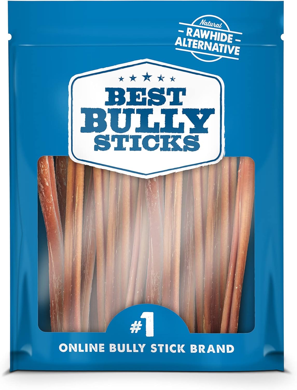 12 Inch Thin Bully Sticks for Dogs - Natural Chew Treats