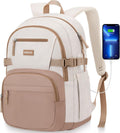 Backpack for School Girls Khaki Beige - Large 17in Laptop Bag