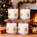 Christmas Icon Glass Cups 4 Pack 14oz Elk - Festive Stemless Set