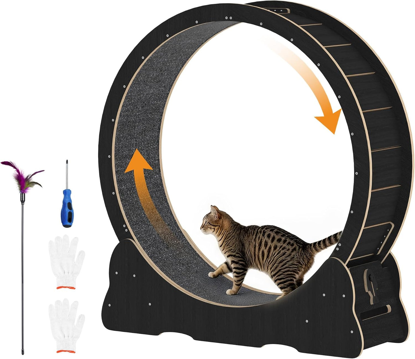 Cat Exercise Wheel for Indoor Cats - Quiet Treadmill for Pets