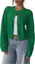 SOLY HUX Women's Button Down Long Sleeve Crop Cardigan Sweater