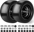 11x6.00-5 Flat Free Lawn Mower Tires 2 Pack - Durable PU Upgrade