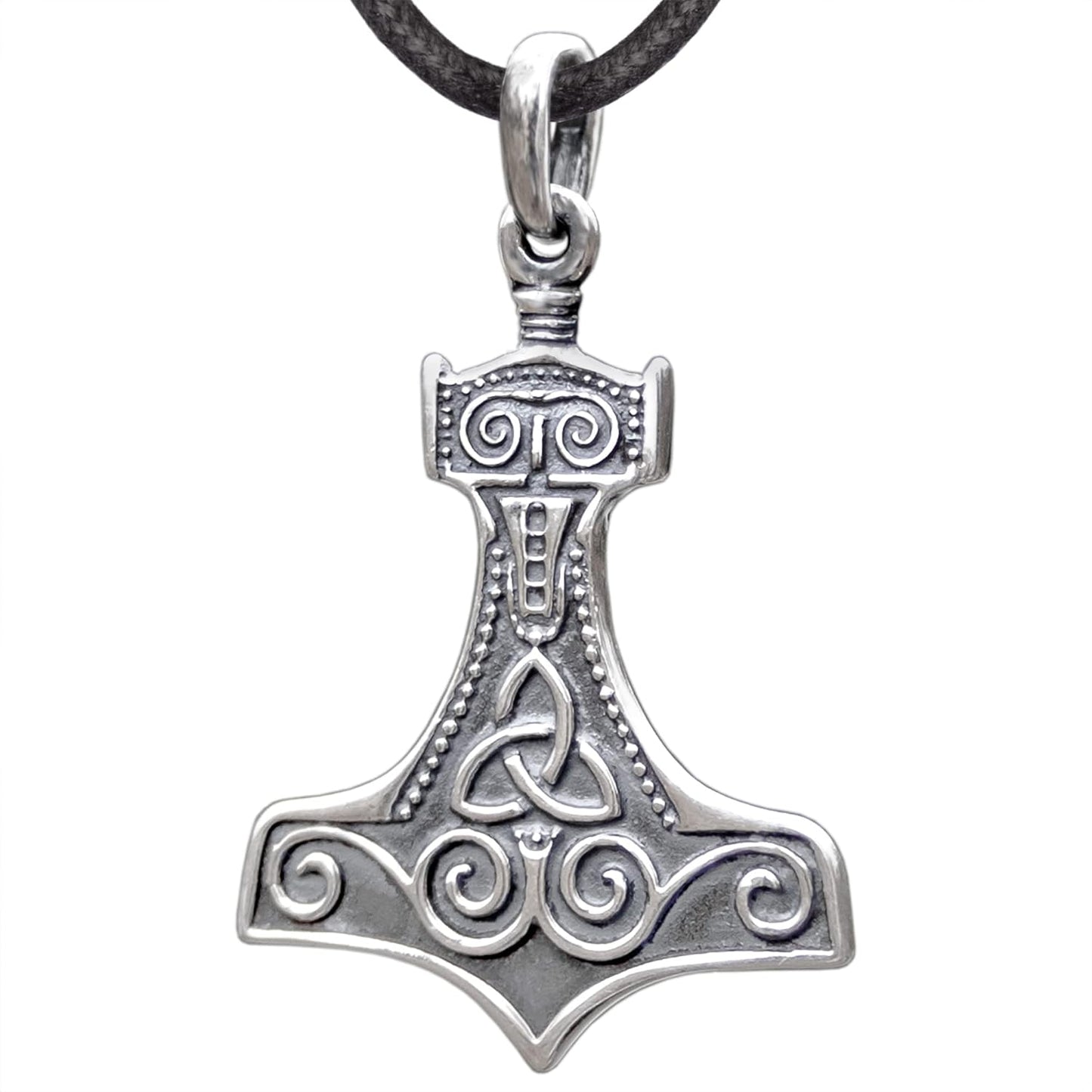925 Sterling Silver Thor Hammer Necklace - Mjolnir Pendant