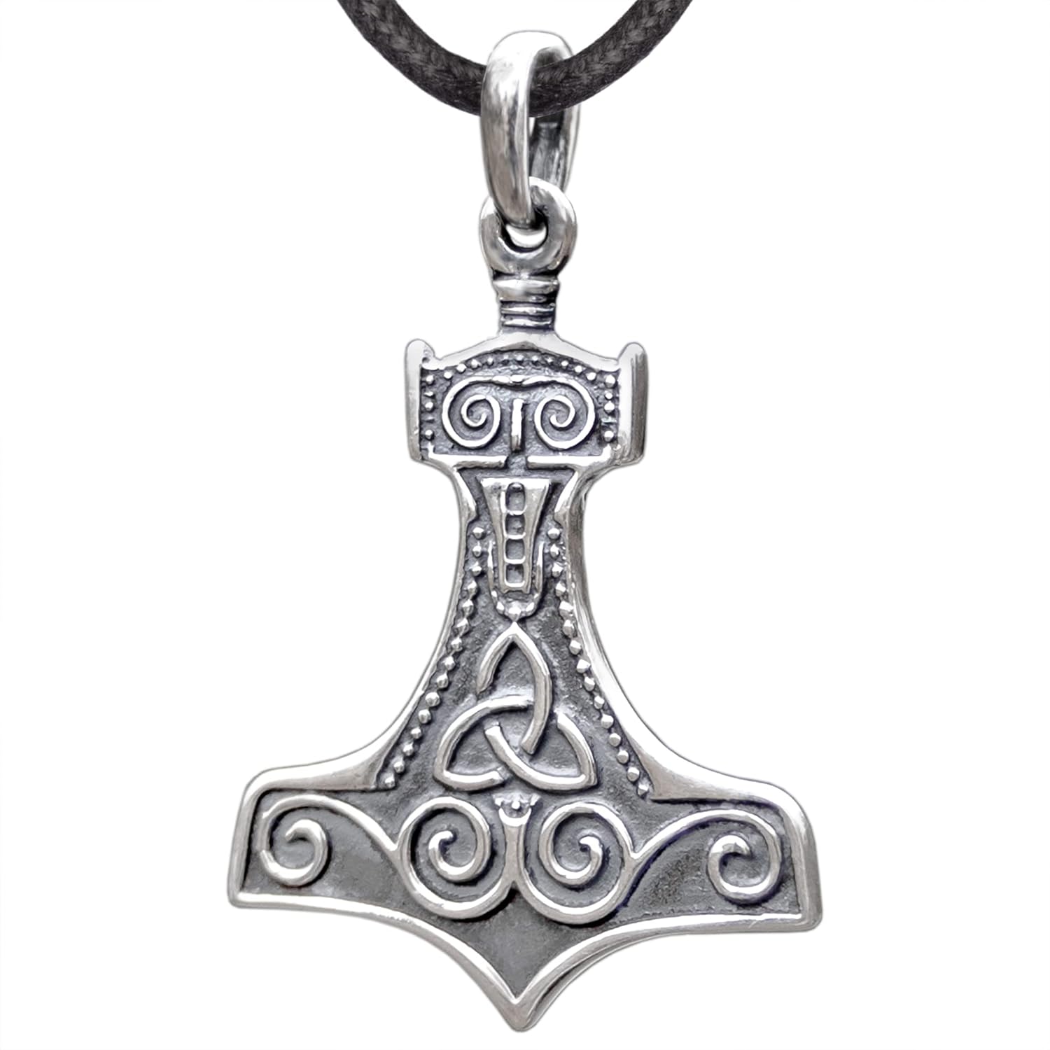 925 Sterling Silver Thor Hammer Necklace - Mjolnir Pendant