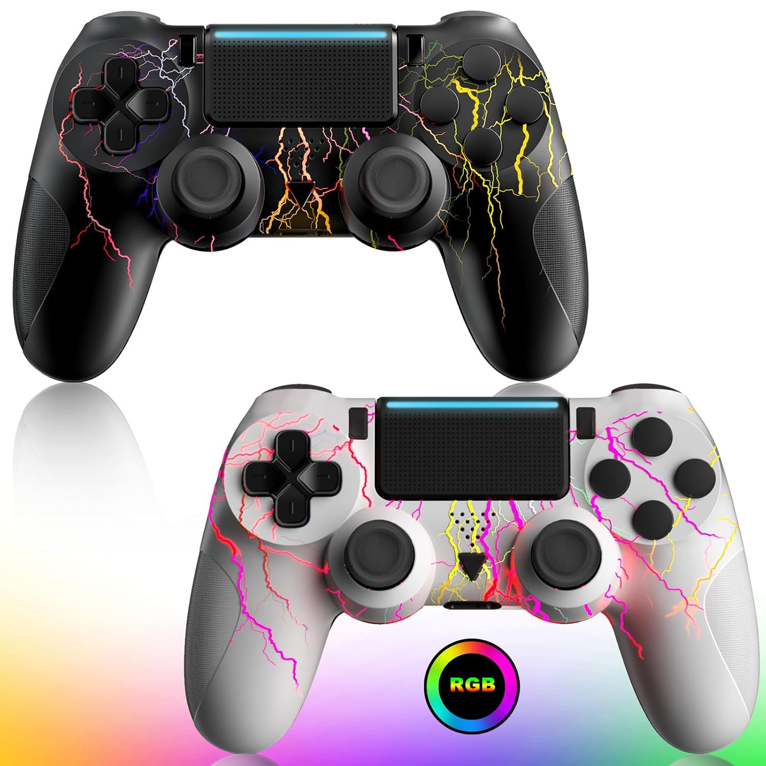 BOKESUYA Wireless Controller for PS4 with Unique Lightning Design