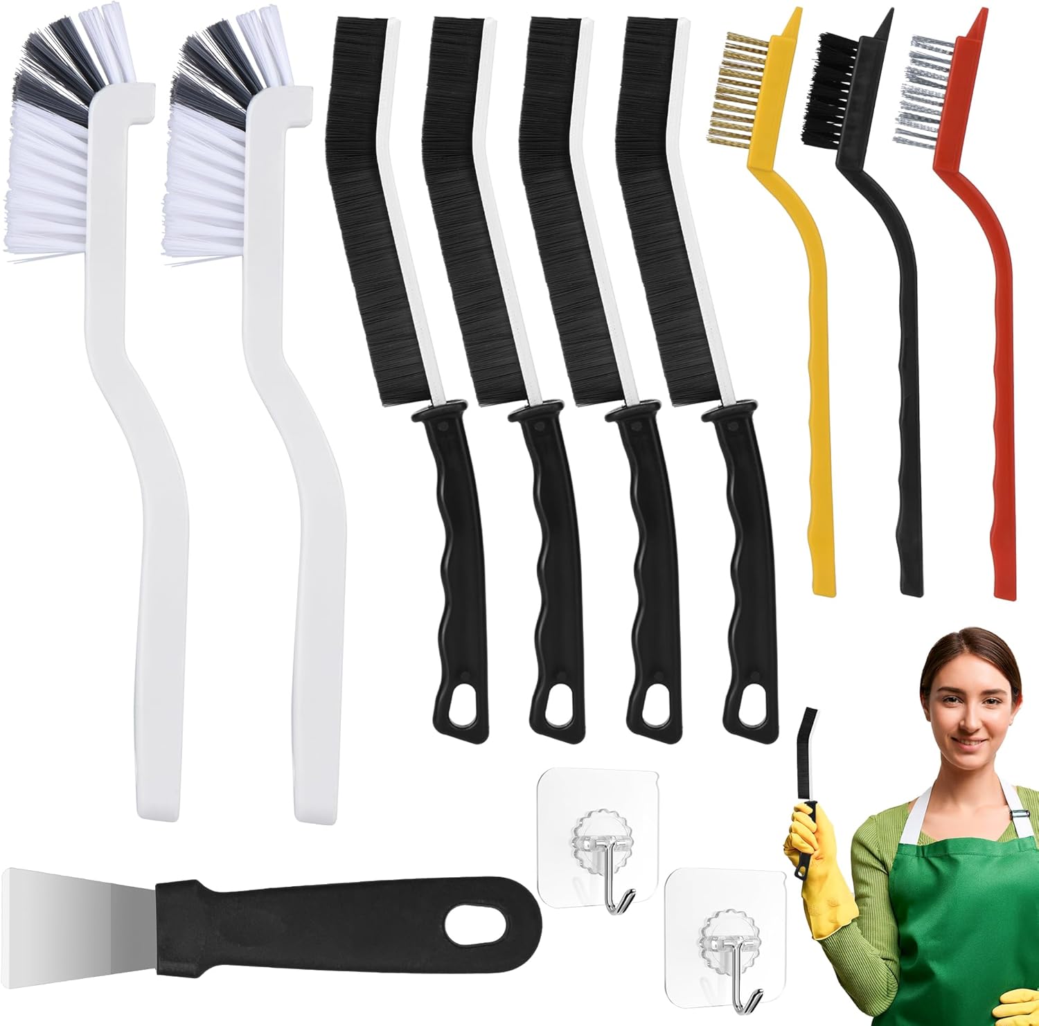 Tedmax Crevice Cleaning Brush Set - Tough on Dirt, Gentle on Surfaces