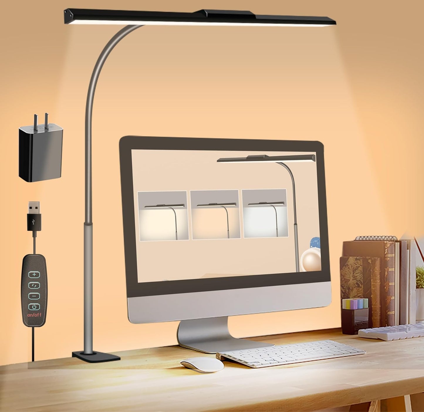 10W USB Clip-Lamp with 3 Modes | Adjustable Brightness