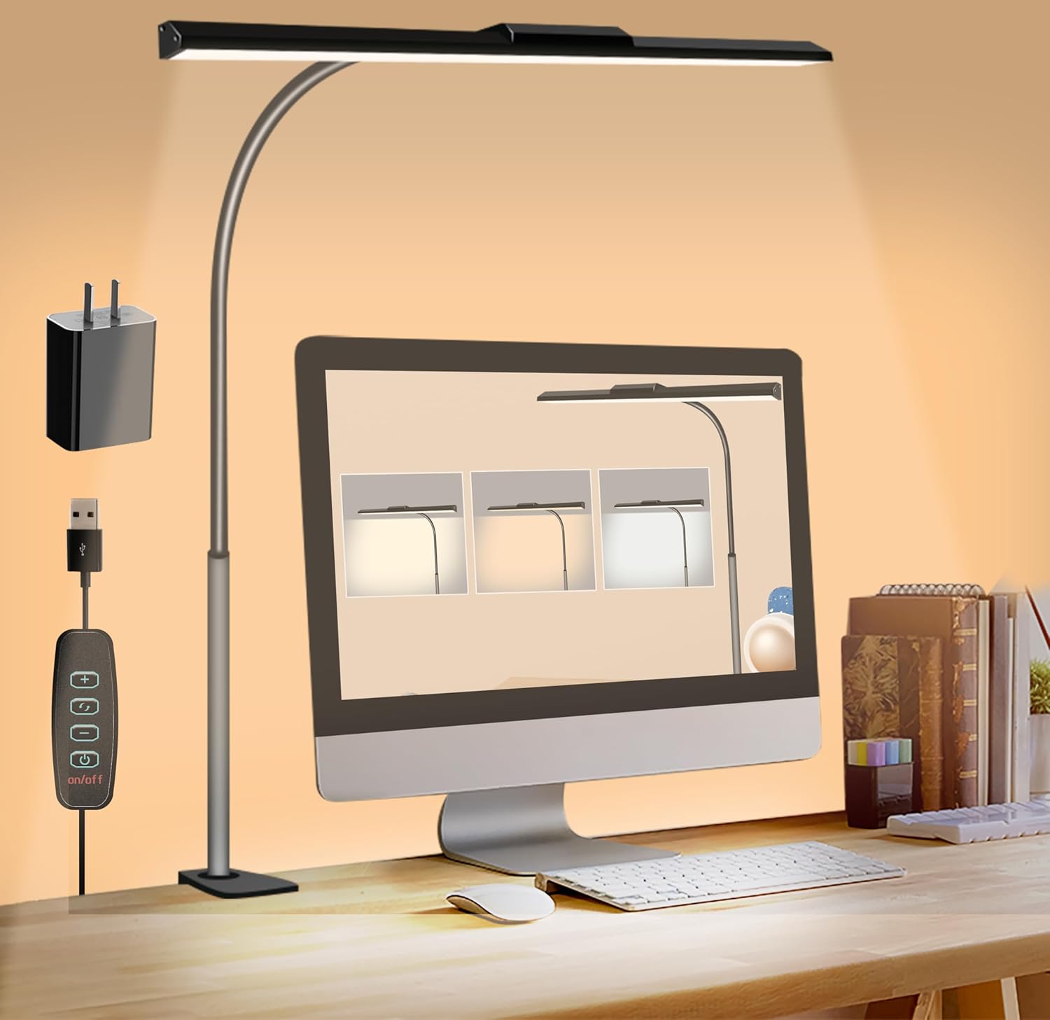 10W USB Clip-Lamp with 3 Modes | Adjustable Brightness