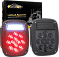 Partsam 2x LED Dump Truck Tail Lights 33 LEDs - Durable IP67 Stop Turn
