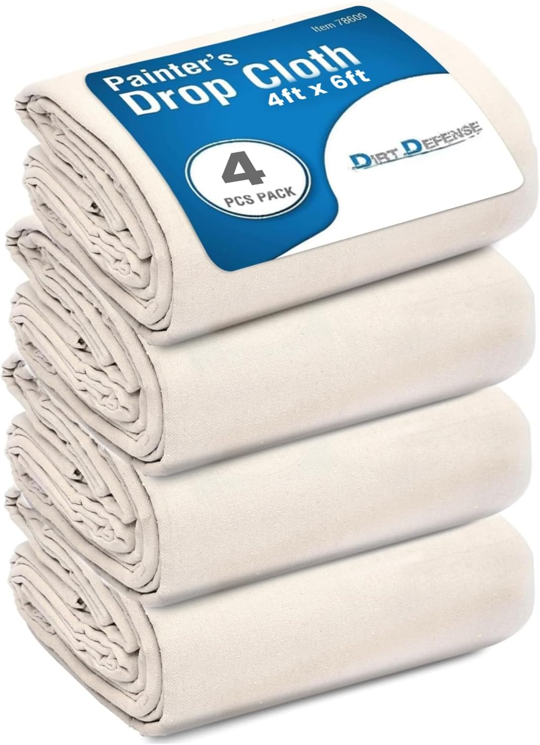 DIRT DEFENSE 4x6 Canvas Tarp for Art Supplies and Painting