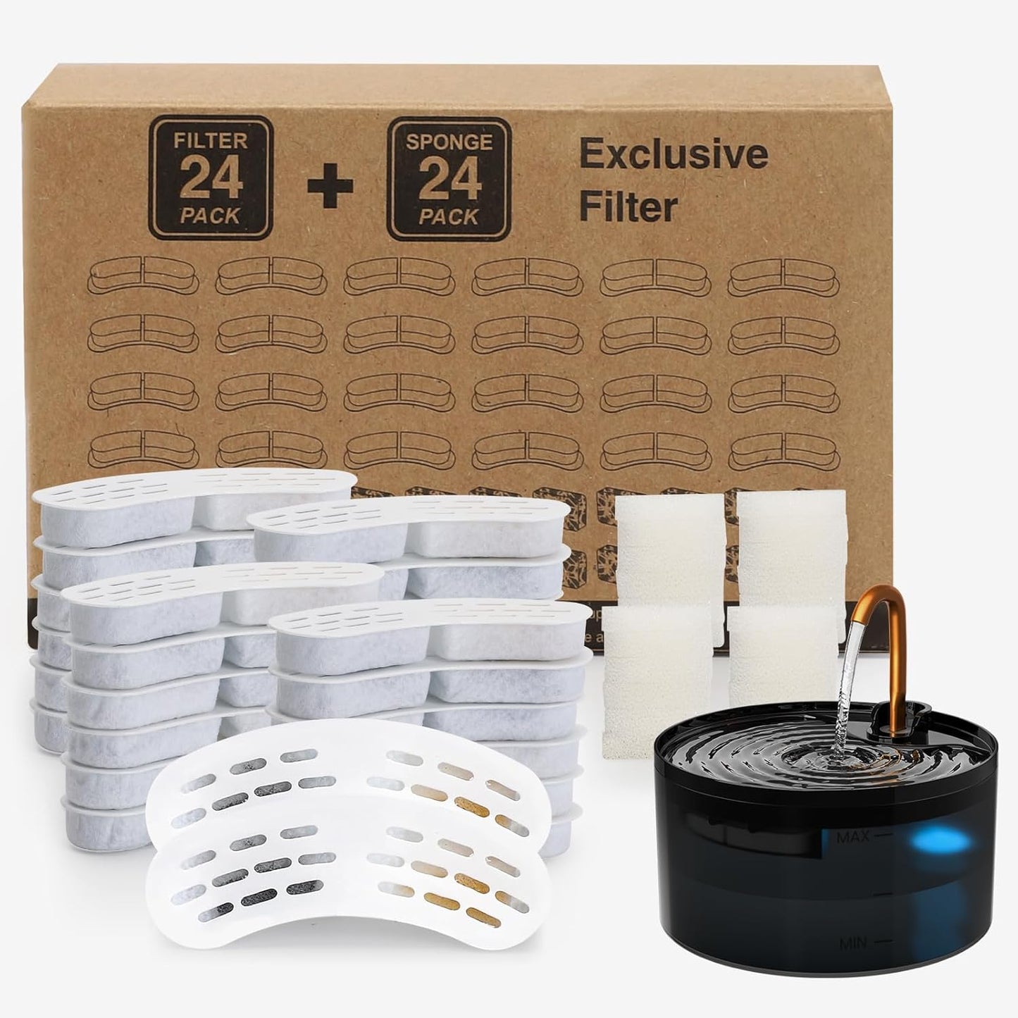 Exclusive Cat Fountain Filter Replacement Set for S003 and S005