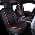 Black & Red Silverado Sierra Faux Leather Seat Covers - Custom Fit