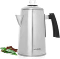Stainless Steel 52 oz Coffee Percolator - 12 Cup Camping Pot
